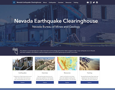 Nevada Earthquake Clearinghouse website