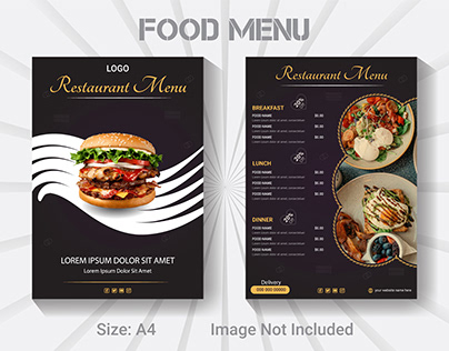 Restaurant food menu template