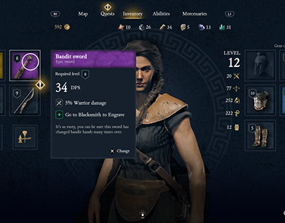 Assassin's Creed Odyssey UX/UI redesign