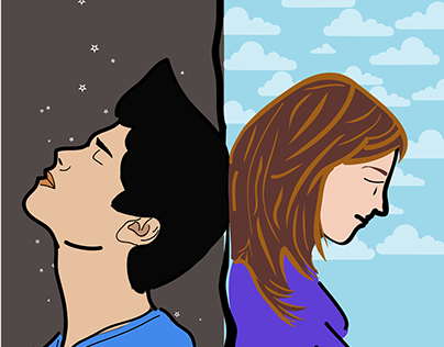 Long Distance Relationship Illustration