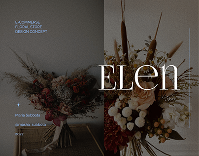 E-COMMERSE Floral store design concept