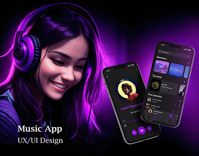 Mobile application for listening to music, UX/UI