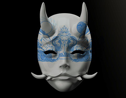 Traditional mask. Japan