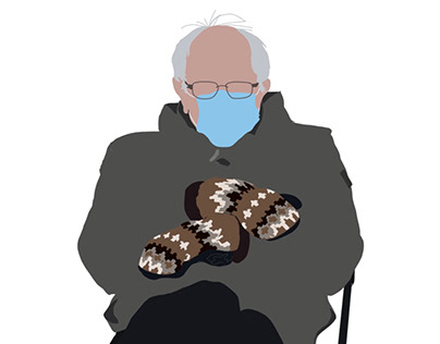 Minimalist Bernie Sanders Inauguration Day Meme