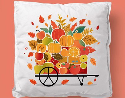 Autum Clipart Vector Design With Pillow