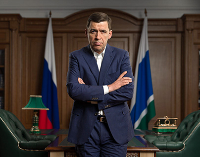Pre-election portrait session for Evgeny Kuyvashev