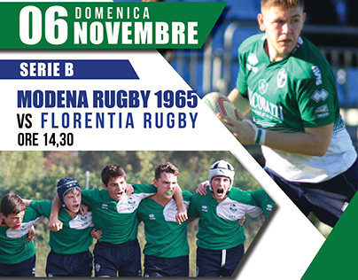 Modena Rugby 1965 - Florentia Rugby poster/banner