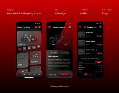 Bicycle Online Shopping App UI