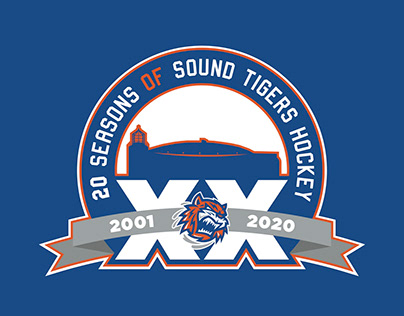 Bridgeport Sound Tigers 20th Anniversary Logo