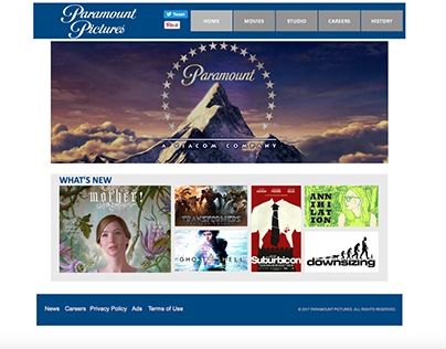Paramount Pictures Webpage