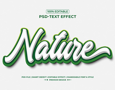 Nature 3d editable text effects style