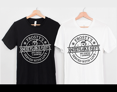 Snowflake Cafe T-Shirt Design