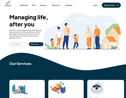 Mitt Arv - Homepage Web Design