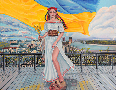 Oil painting "Free Ukraine"