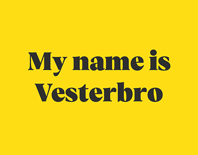 Vesterbro - animated typeface
