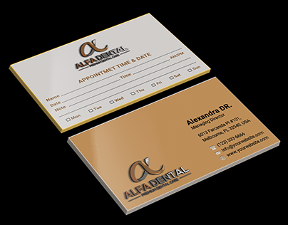 Business Card & Appointment card