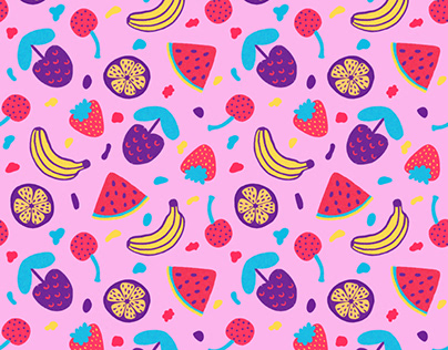 Whimsical Fruit Pattern