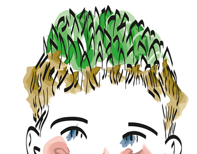 Illustration Project: Green Spiky Hair
