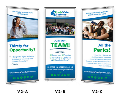 Fresh Water Systems Banner Designs