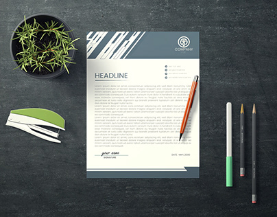 corporate A4 vector letterhead design
