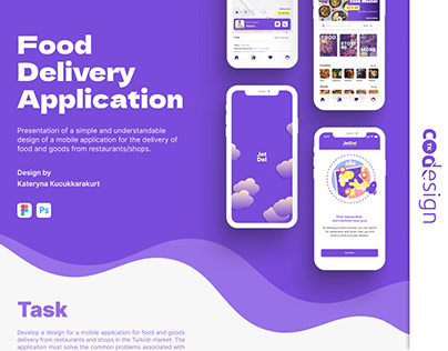 Presentation of a delivery app