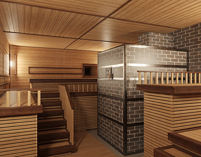 3D Visualisation and VR of professional Sauna