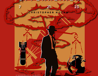 Oppenheimer made from scratch poster design