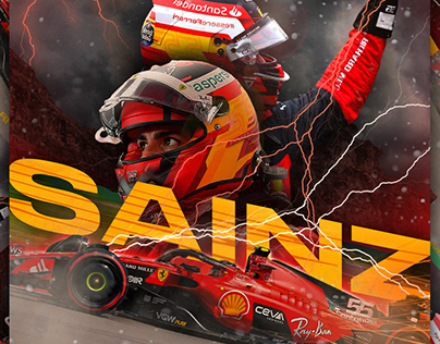 Speed Unleashed: Carlos Sainz F1 Poster Tribute