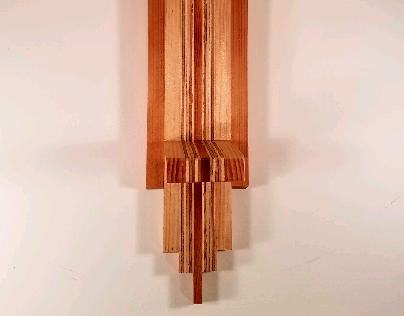 Wall sconce from reclaimed wood  $75