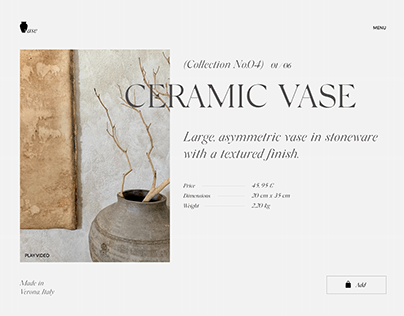 Ceramic Vase Product Page