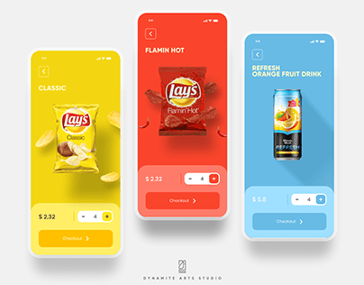 Snacks, chips buying app UI concept design