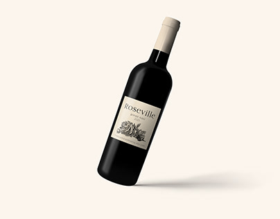 Wine label for Roseville pinot noir