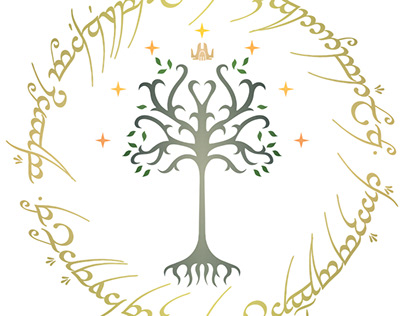 The One Ring Inscription and the White Tree of Gondor