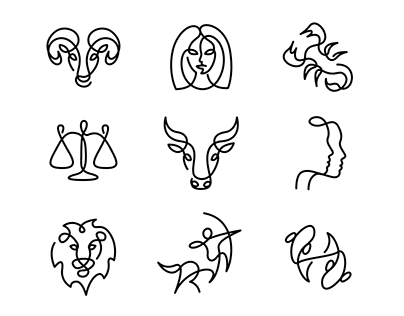 One Line - Zodiac Signs
