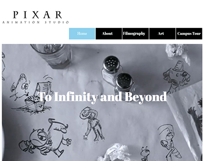 Entertainment Website | Pixar