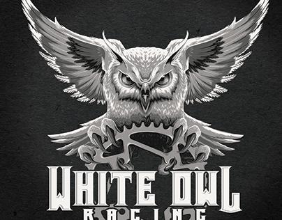 White Owl Racing Logo Illustration