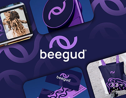 Beegud logo | Branding identity, curlers, curly hair