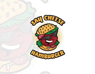 Cool Burger Mascot Logo