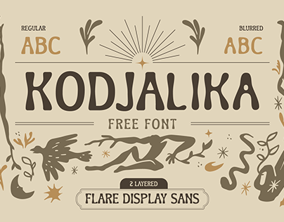 Kodjalika – Flare Display Sans Serif Font - FREE Font