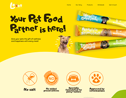 Pet Food Booster Website Design