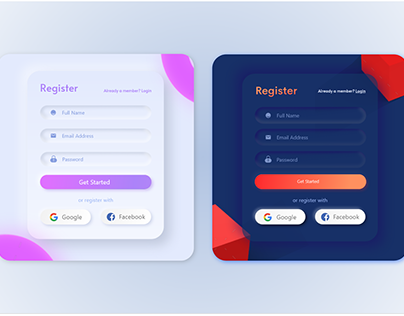 Neumorphic Signup Form