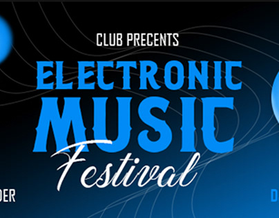 Electronic Music Festival Banner | Banner Design |