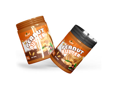 Peanut Butter Jar Label Packaging Design
