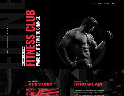 Fitness club website Design in WordPress