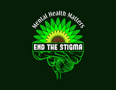 Mental health end the stigma t-shirt design.