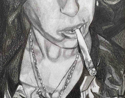 Amy Winehouse (graphite and charcoal pencils)