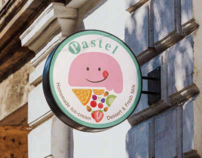Ice cream sign and tub design