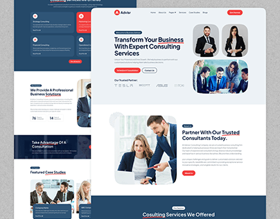 Business Consulting Website Home Page Design
