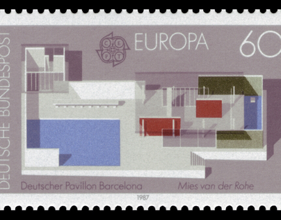 Barcelona Pavilion Stamp
