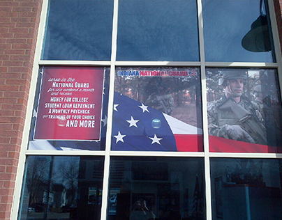 National Guard Muncie/Ball State Storefront Wrap